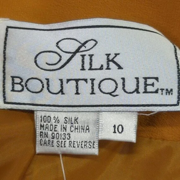 Silk Boutique Yellow Button Blouse with Vest, Women's 10 - Picture 6 of 11